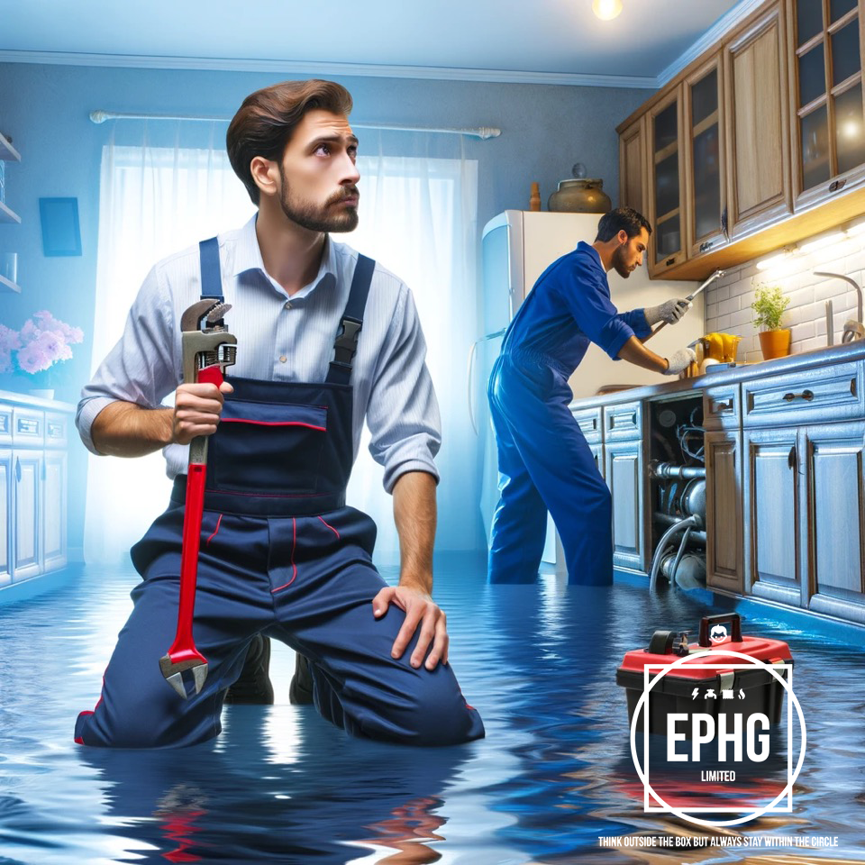 Plumber Has Water Up To His Knees