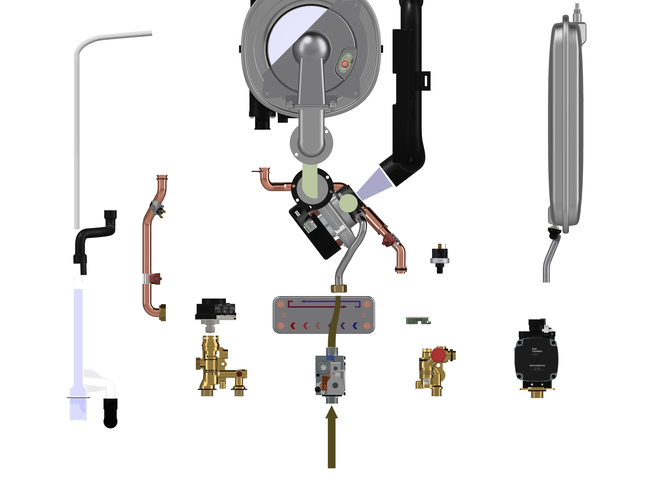 Flow Of Gas Air To Make Combustable Gas