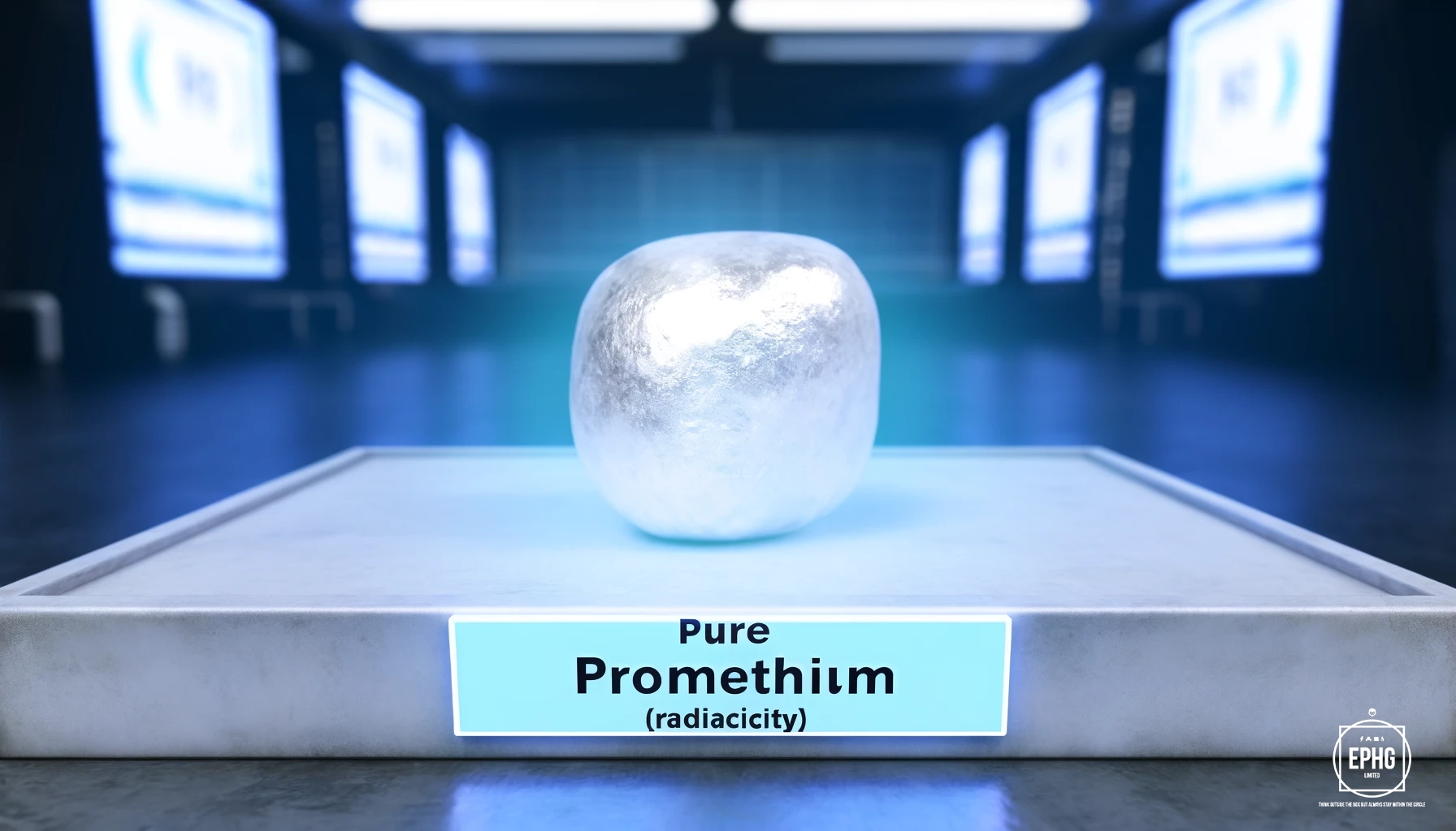 Pure Promethium with it's Blue Glow