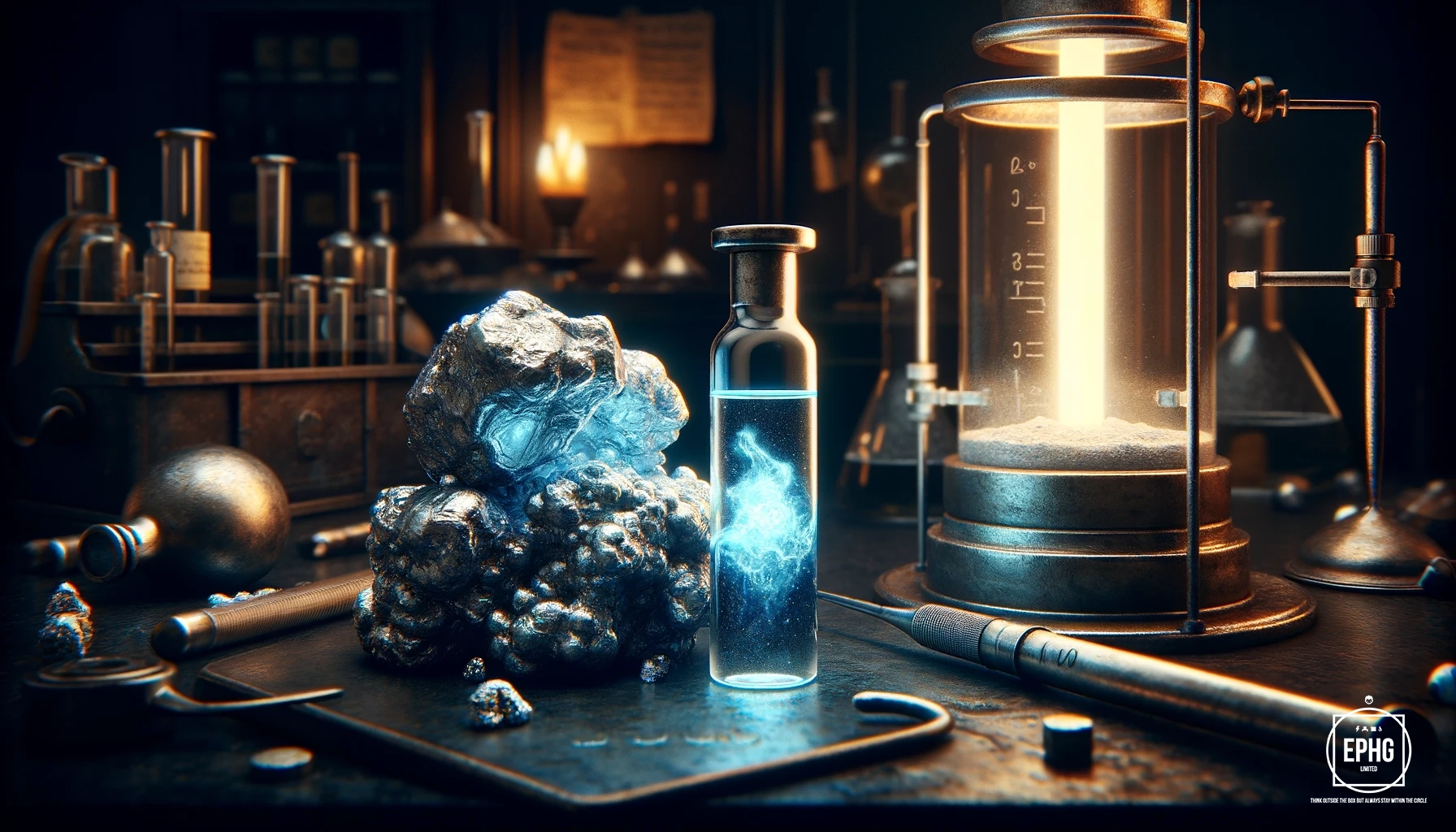 Pure Radium Metal and a Glowing Vial of Pure Radium