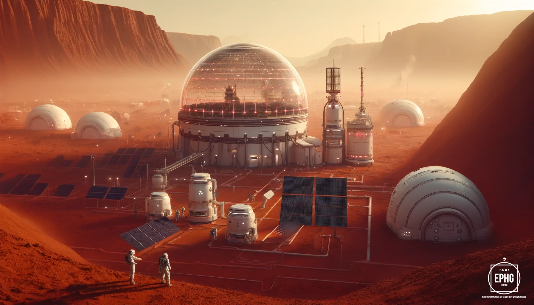 Radium Powered Energy System Providing Energy to Domed Habitat on Mars