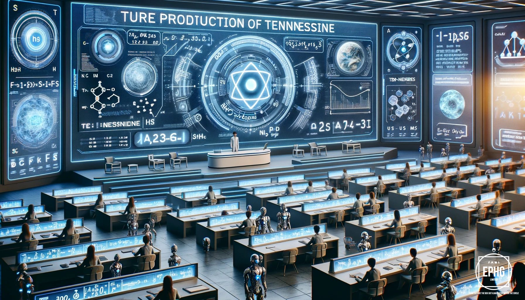 The Future of Tennessine Depicting a Classroom in the year 2050